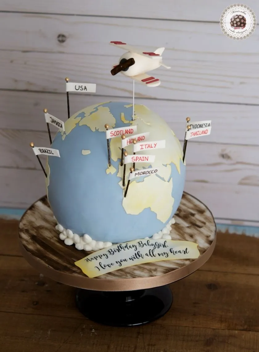Globe Cake - Tarta Globo Terraqueo - Mericakes - Cake Designer Globe Cake - Tarta Globo Terraqueo - Mericakes - Cake Designer