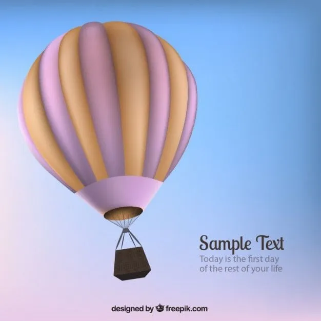Globo de aire caliente en 3D | Descargar Vectores gratis Globo de aire caliente en 3D | Descargar Vectores gratis
