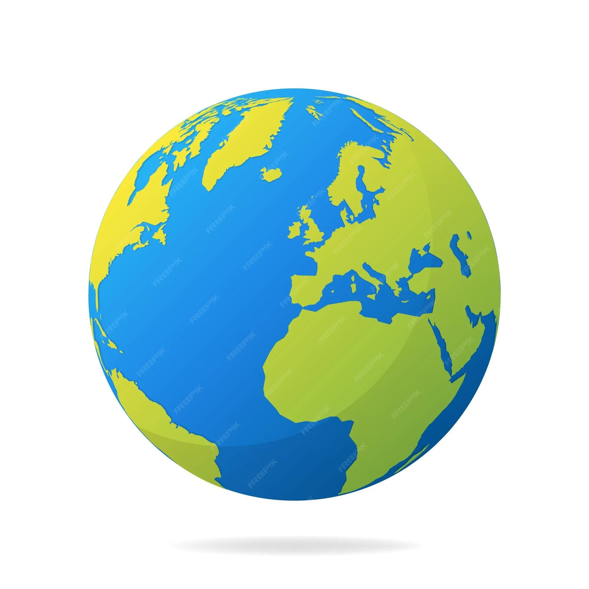 Globo terráqueo con continentes verdes. concepto moderno de mapa del mundo 3d. ilustración de vector de bola azul realista de mapa mundial. | Vector Premium Globo terráqueo con continentes verdes. concepto moderno de mapa del mundo 3d. ilustración de vector de bola azul realista de mapa mundial. | Vector Premium