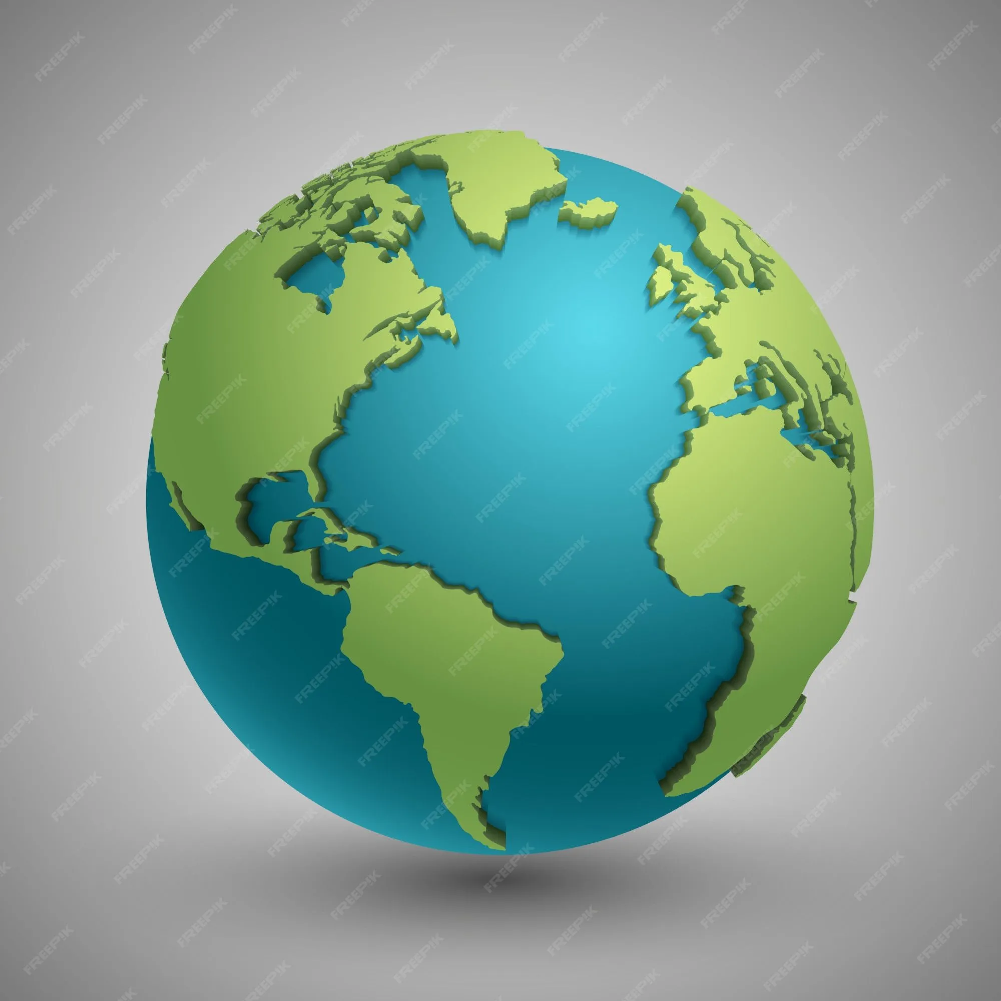 Globo terráqueo con continentes verdes. concepto moderno del mapa del mundo 3d. planeta verde con ilustra continente. | Vector Premium Globo terráqueo con continentes verdes. concepto moderno del mapa del mundo 3d. planeta verde con ilustra continente. | Vector Premium