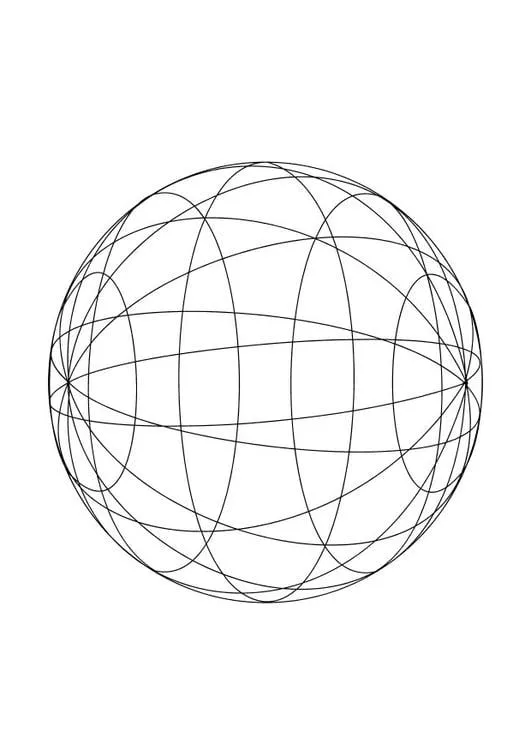 Dibujo para colorear Globo terráqueo - Img 14334