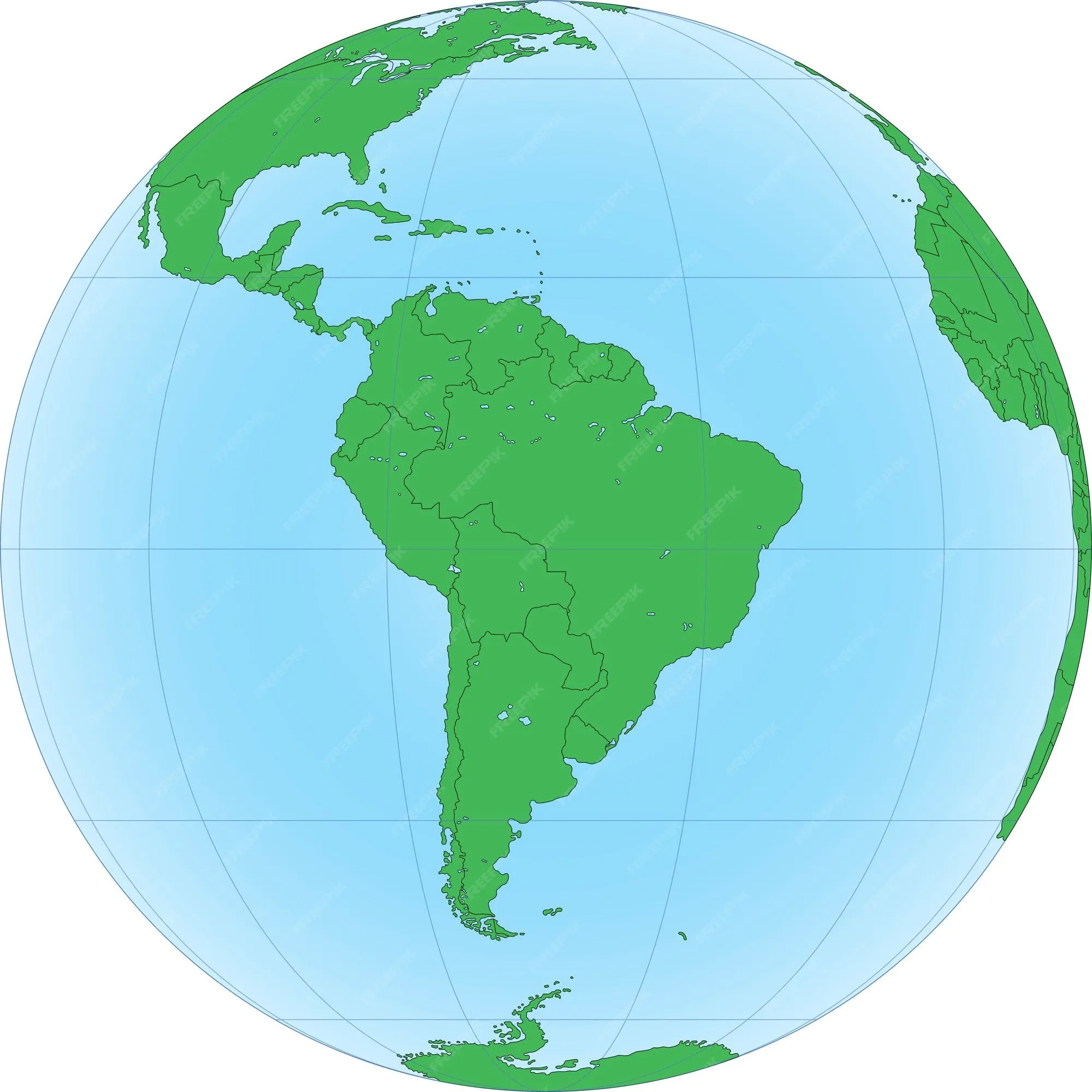 Globo terráqueo con foco en sudamérica | Vector Premium Globo terráqueo con foco en sudamérica | Vector Premium