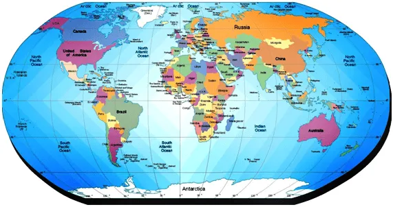 El globo terráqueo con sus partes - Imagui