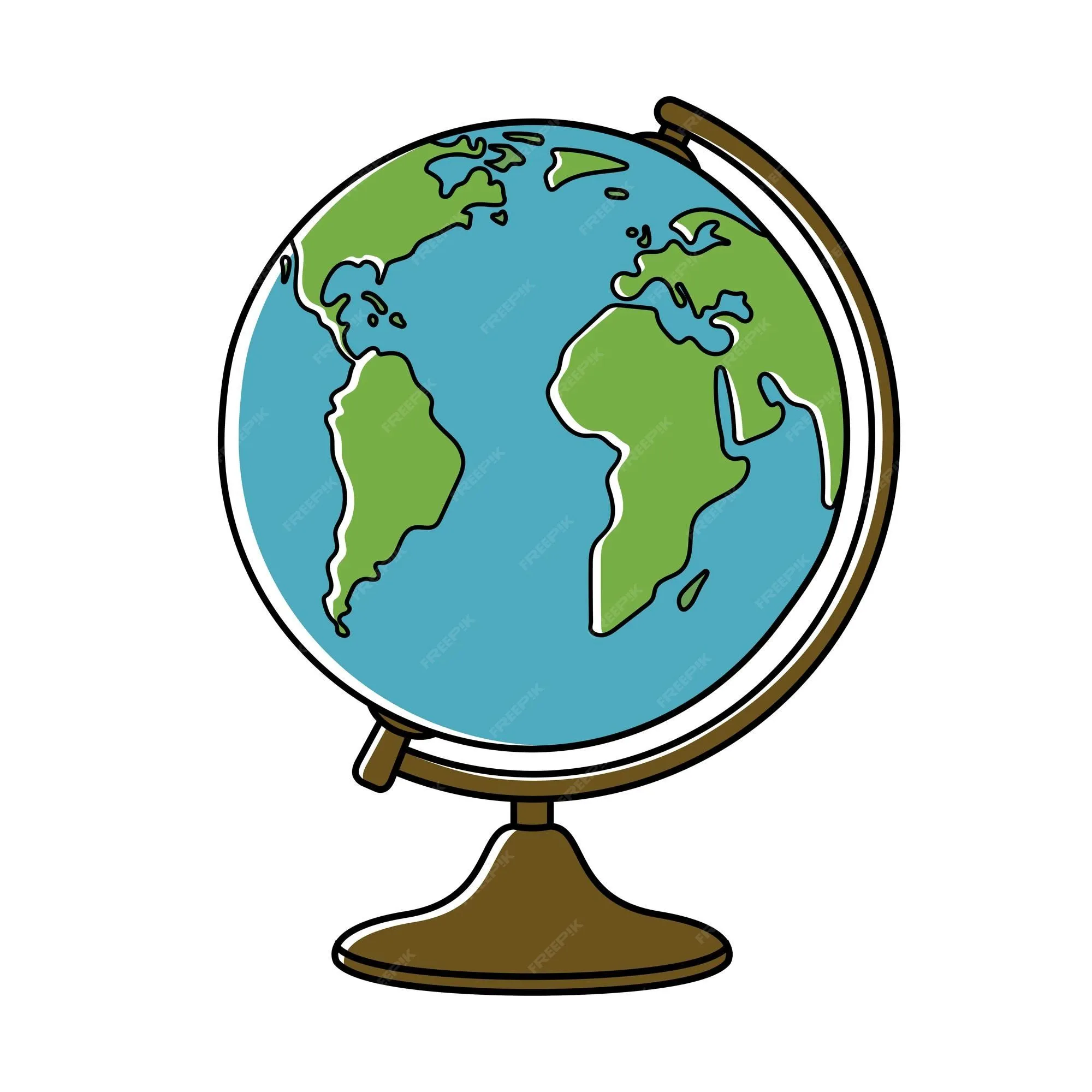Globo terráqueo planeta mapa de los continentes del mundo | Vector Premium Globo terráqueo planeta mapa de los continentes del mundo | Vector Premium