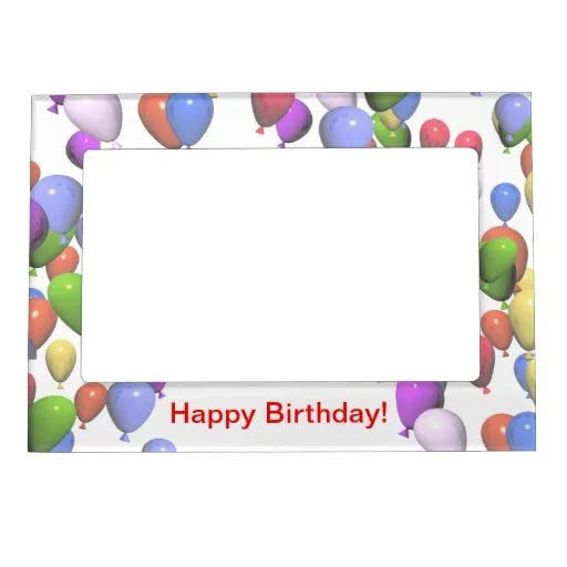 Globos coloridos del cumpleaños marcos magnéticos para fotos | Zazzle Globos coloridos del cumpleaños marcos magnéticos para fotos | Zazzle
