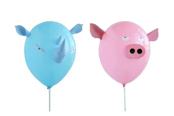Globos decorados con caras de animales - Paperblog