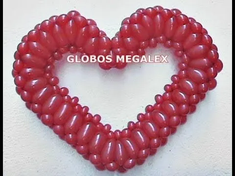 GLOBOS EN FORMA DE CORAZON 3D CON MEGALEX 2 DE 2 - YouTube