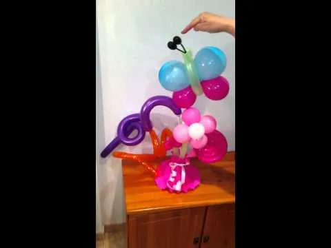 Globos en forma de mariposa - YouTube