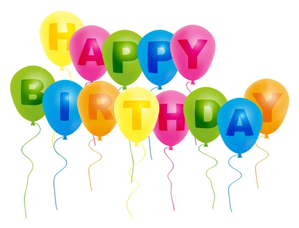 Globos con letrero de feliz cumpleaños — Vector stock © jamdesign ... Globos con letrero de feliz cumpleaños — Vector stock © jamdesign ...