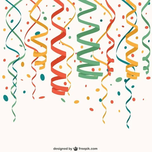 globos y serpentinas | Descargar Vectores gratis