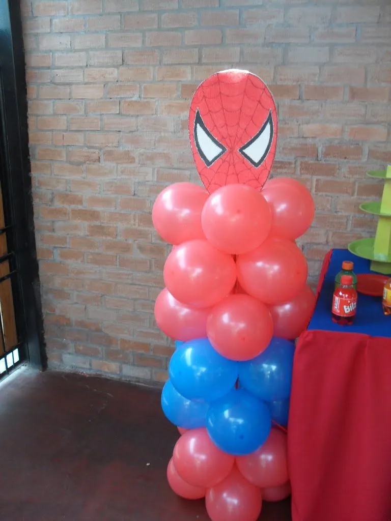 Globos Spiderman Bombas Centro De Mesa Fiesta Party Tematica ...