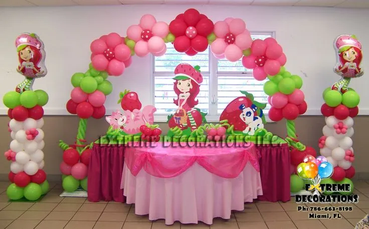 Strawberry shortcake decoration | Strawberry birthday party ... Strawberry shortcake decoration | Strawberry birthday party ...