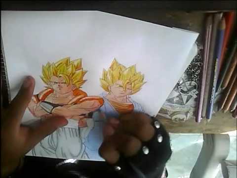 gogeta and vegeto (dibujo) - YouTube