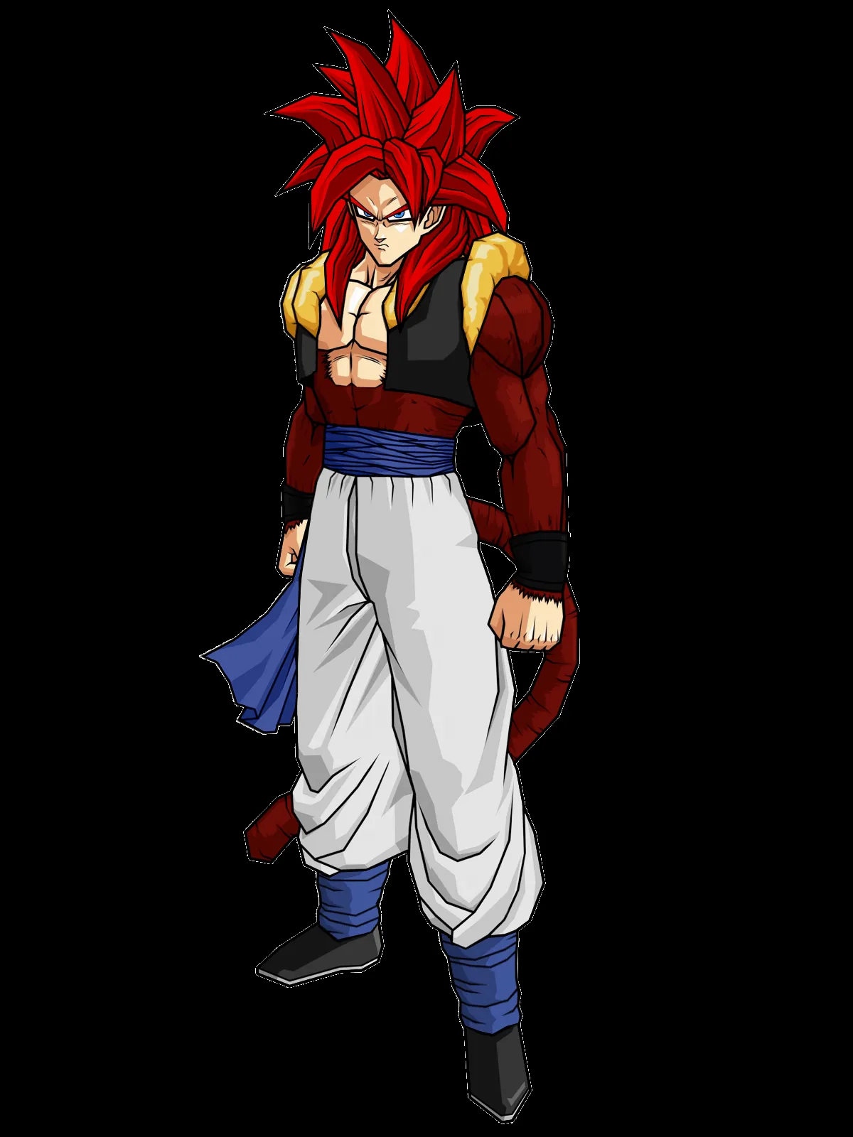 gogeta_ssj4___goku_ssj4_pose_ ...