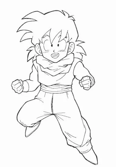 gohan Colouring Pages