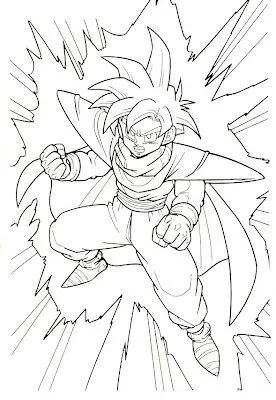 Gohan como super sayayin para colorear ~ 4 Dibujo Gohan como super sayayin para colorear ~ 4 Dibujo