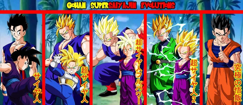 Gohan Supersaiyajin Evolutions by gonzalossj3 on DeviantArt