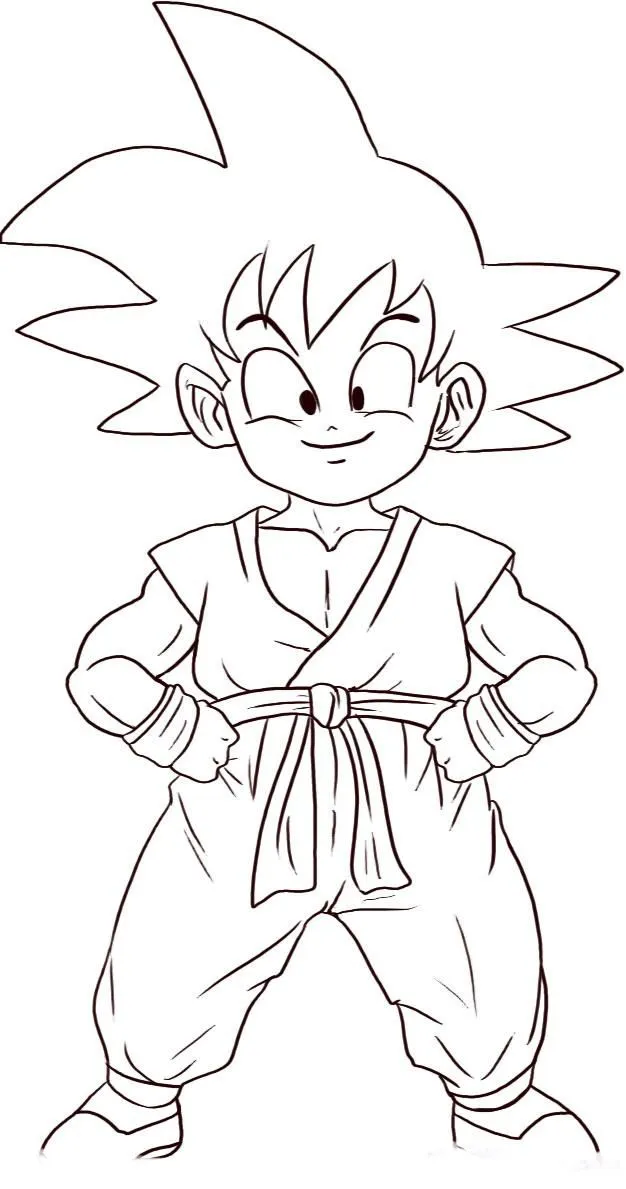Goku para colorear