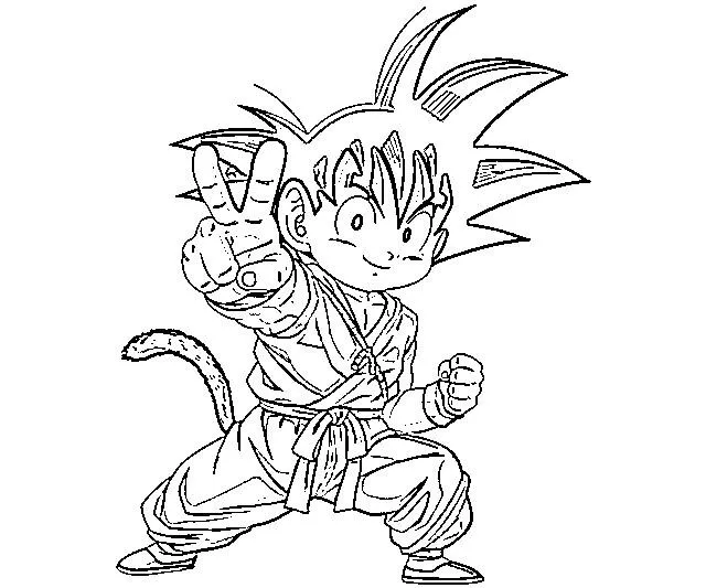 Goku para colorear