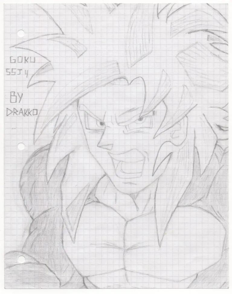 Goku Fase 4 Dibujo Goku Fase 4 Dibujo