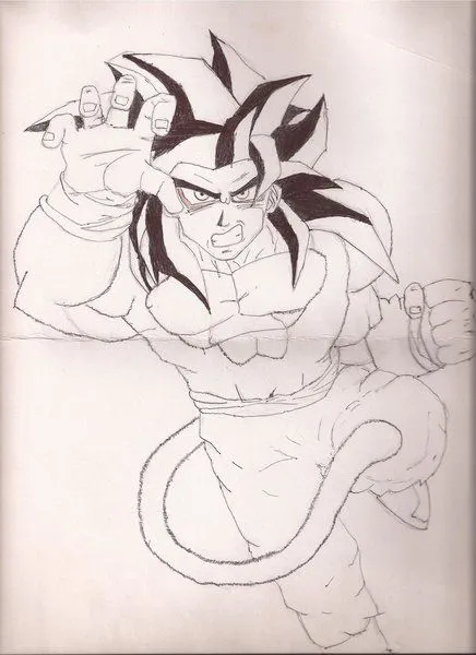 Goku fase 4 para dibujar a lapiz - Imagui
