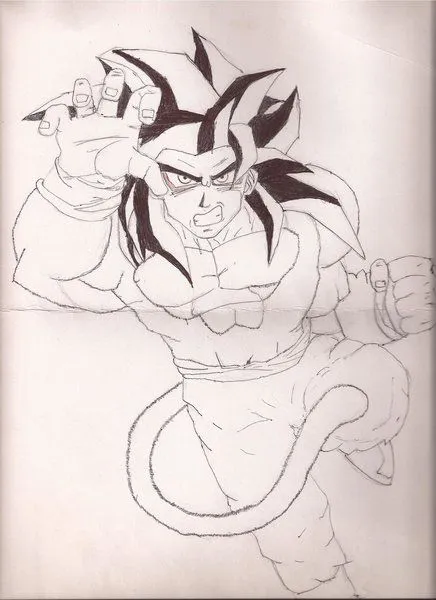 Goku fase 4 a lapiz - Imagui