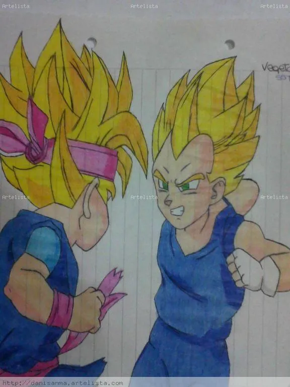Dibujos de vegeta a lapiz - Imagui