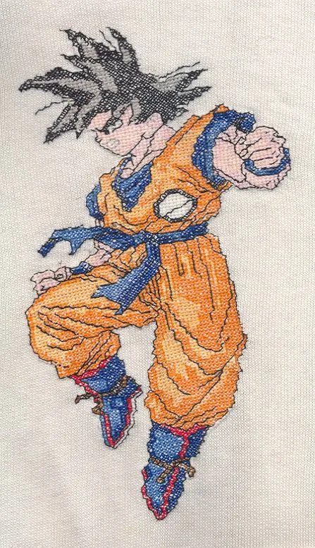 Goku en punto de cruz by Yueni on DeviantArt