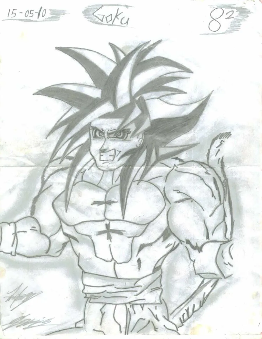 Goku Saiyan Fase 4 by ~LSrez on deviantART