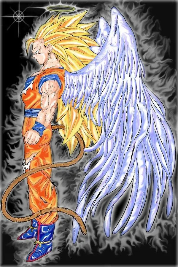 goku sayayin 3 para colorear
