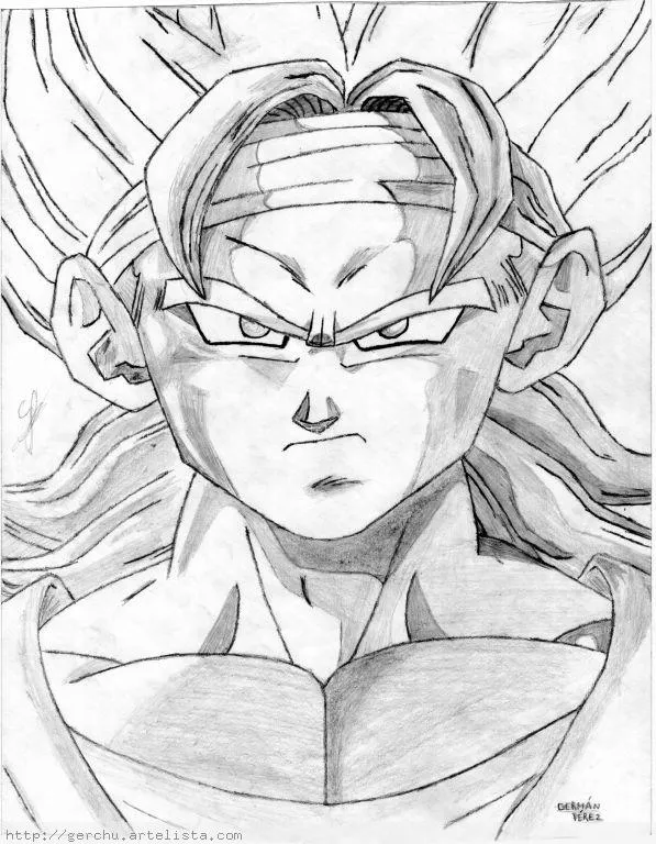 Como dibujar a goku ssj4 - Imagui