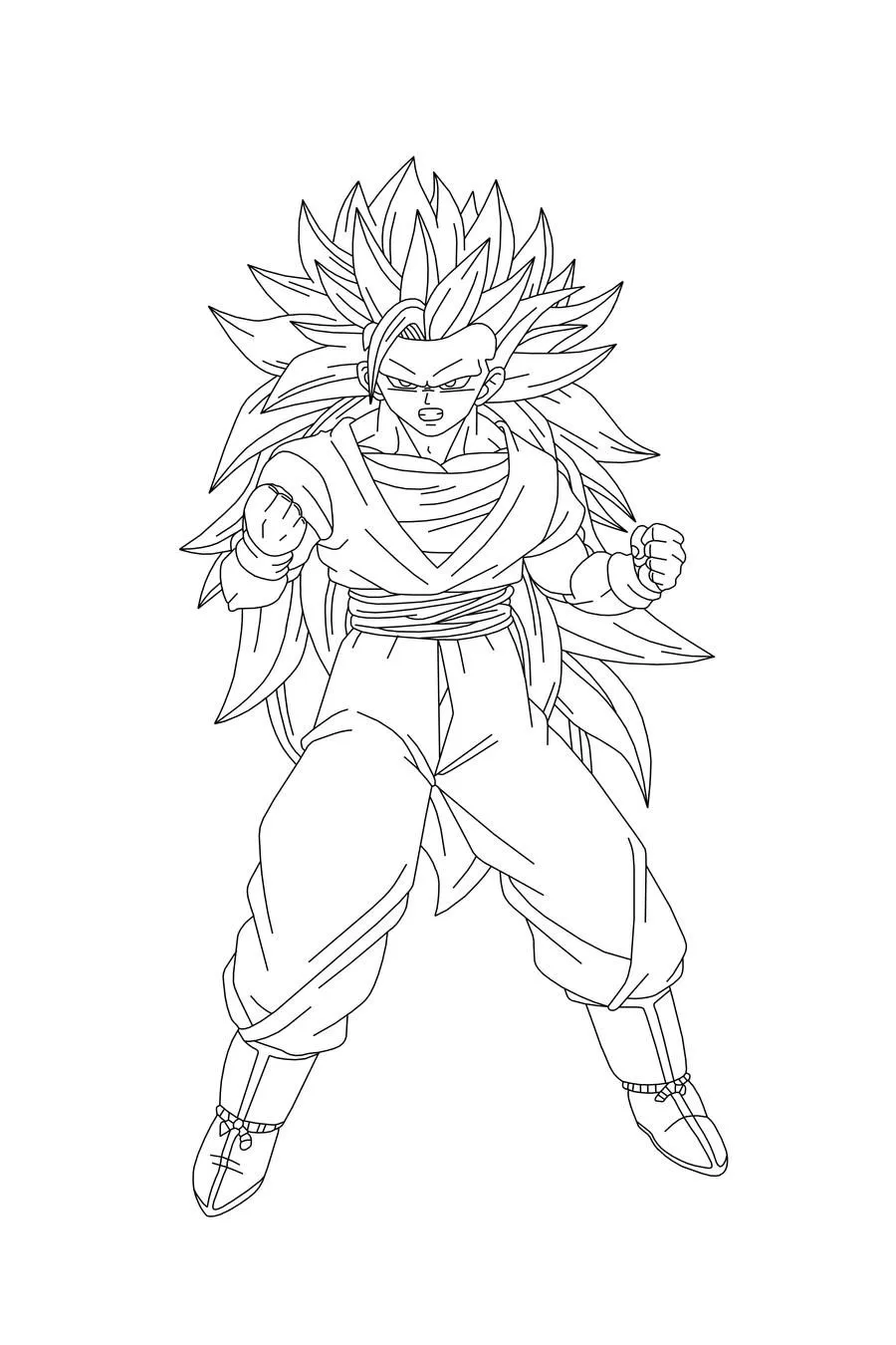 Goku Ssj3 Para Dibujar