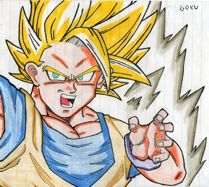 Pin Dibujos Goku Hecho Por Amigo Taringa Com Portal Pelautscom on ...