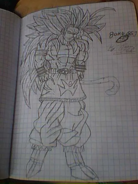 Dibujo de goku ssj5 - Imagui
