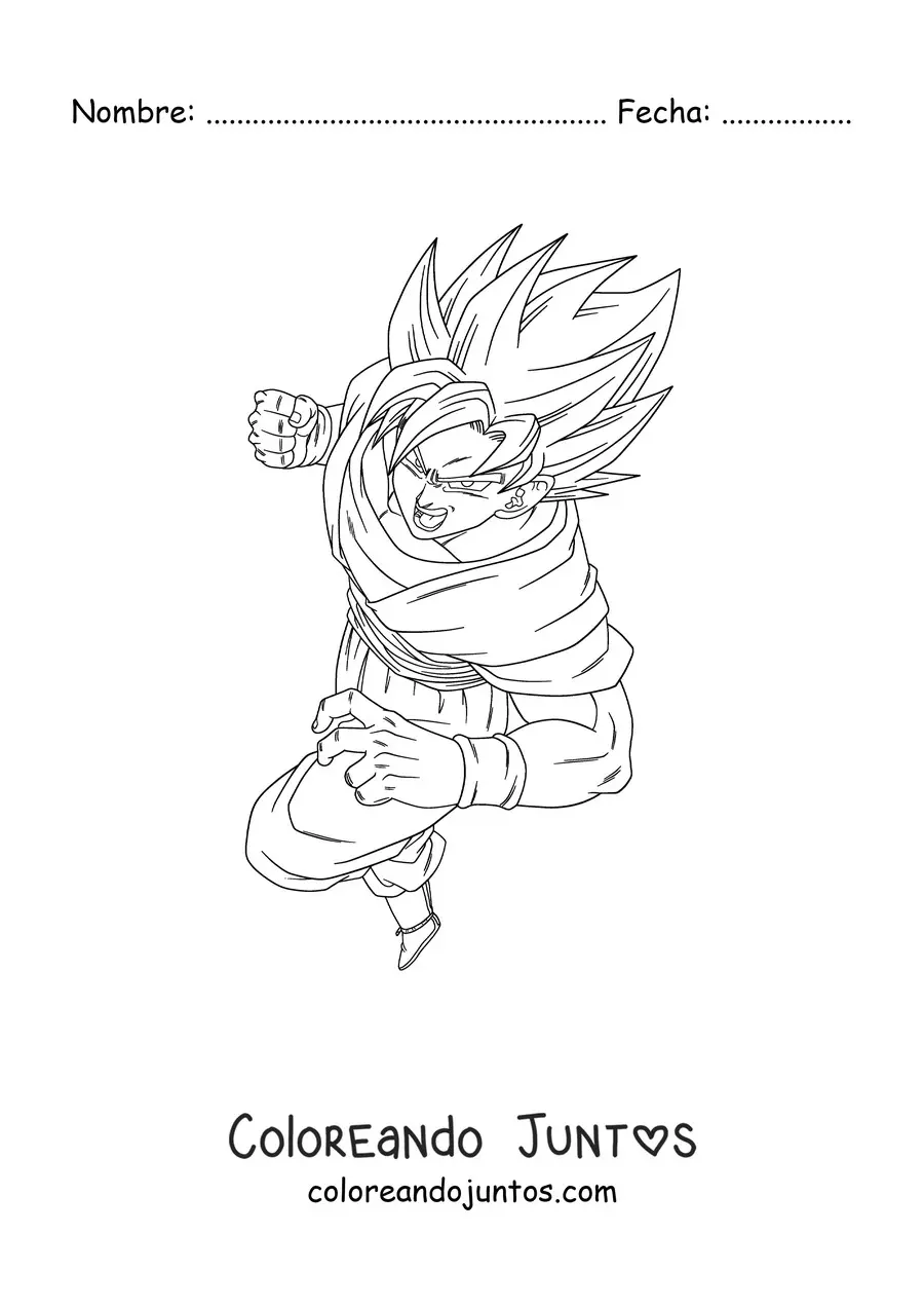 Goku Super Saiyajin fase 1 | Coloreando Juntos Goku Super Saiyajin fase 1 | Coloreando Juntos
