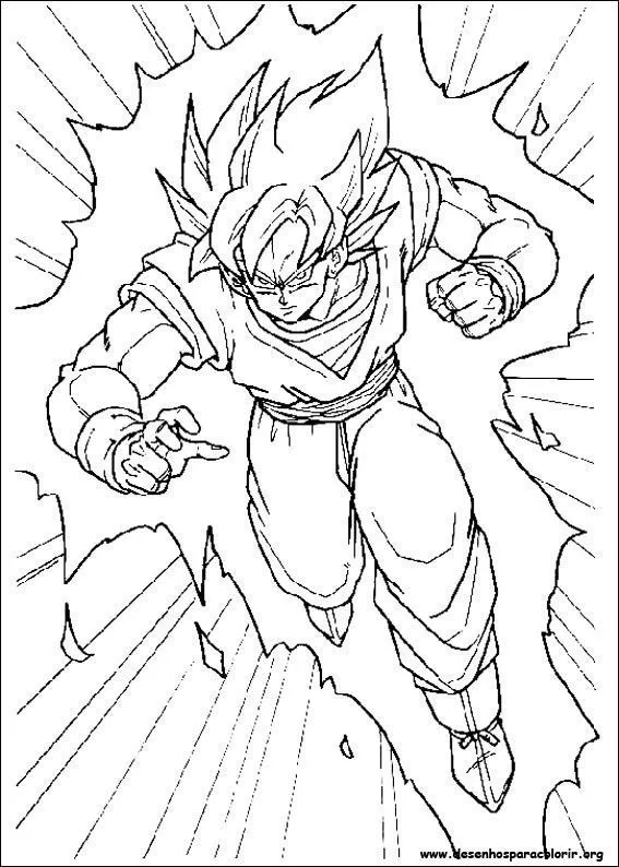 goku-super-saiyan 2 - Desenhos para Colorir