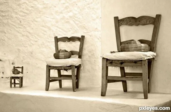 Waiting for goldilocks picture, by friiskiwi for: chairs ...