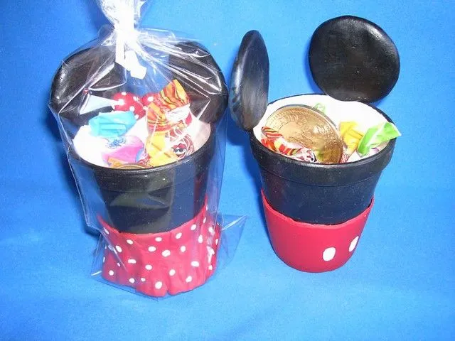 Golosineros de Minnie en vasos - Imagui