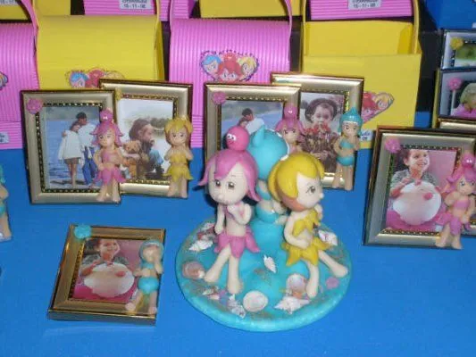 Golosineros, porta retratos y adorno torta princesas del mar | Golosineros, porta retratos y adorno torta princesas del mar |