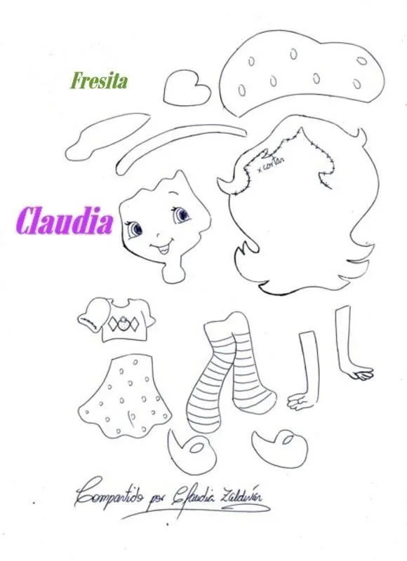 lindas manualidades: Fresita y sus amigas | Moldes | Pinterest ...