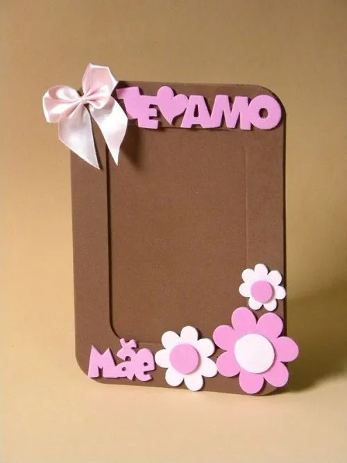 Porta retrato de EVA para a mamãe. | foam flower | Pinterest
