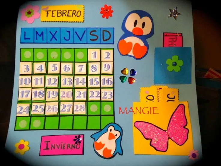 Artemangie: CALENDARIO PERPETUO- GOMA EVA | Proyectos Goma eva ...