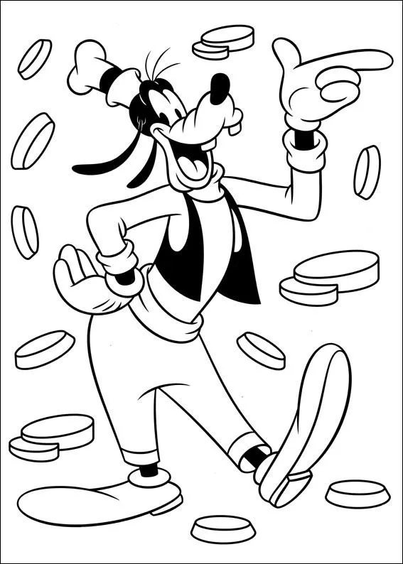 Goofy para colorear - Imagui