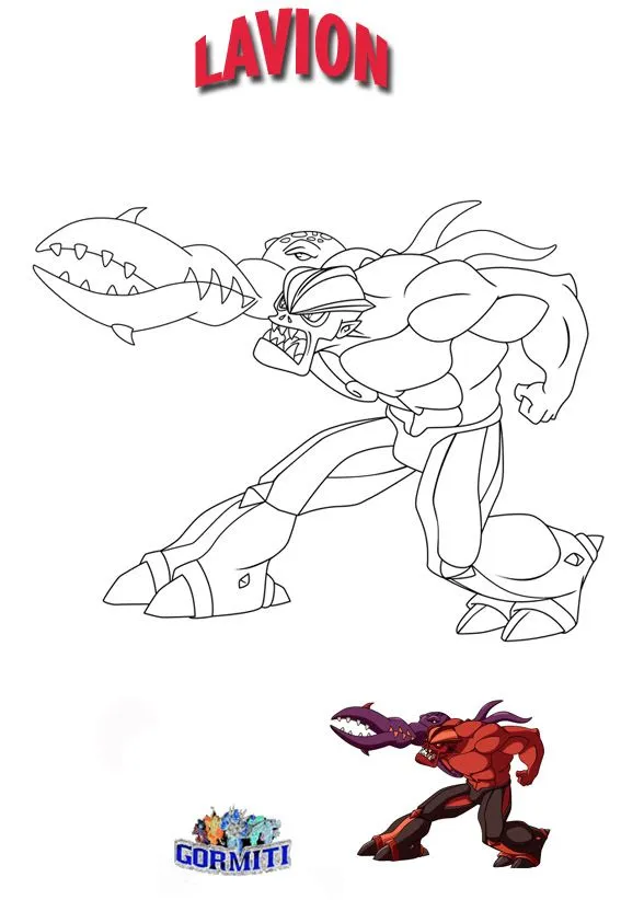 Gormiti: La evolución neorgánica: Dibujos para Colorear de Gormiti