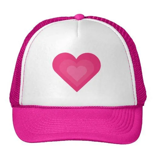 Gorra de béisbol rosada bonita de los corazones de | Zazzle