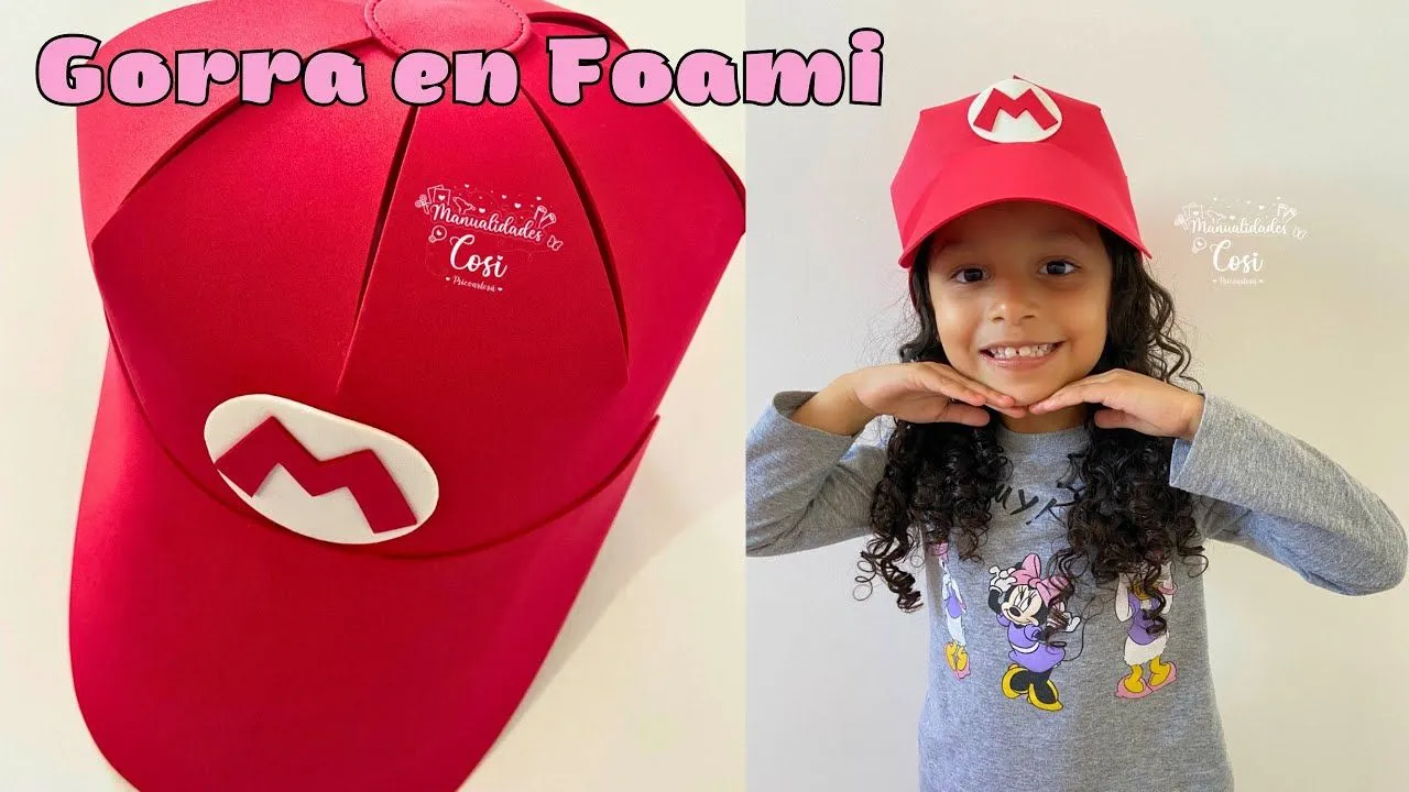 Gorra en Foami (Gorra de Mario Bros) Manualidades - YouTube Gorra en Foami (Gorra de Mario Bros) Manualidades - YouTube