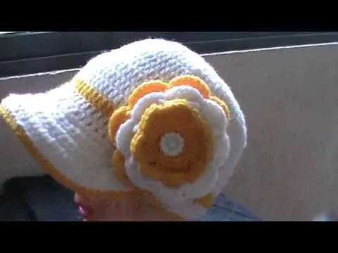 GORRA PARA NIÑA A CROCHET 3-5 AÑOS 1 DE 3 - YouTube