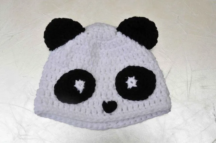 gorrito crochet oso panda | crochet gorros personajes | Pinterest ... gorrito crochet oso panda | crochet gorros personajes | Pinterest ...