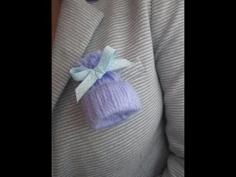 Gorrito para recuerdo de baby shower o para bautizo - YouTube