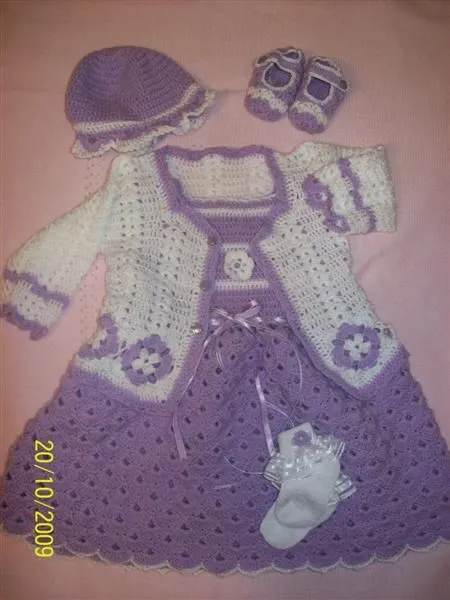 Vestidos para recién nacidas a crochet - Imagui